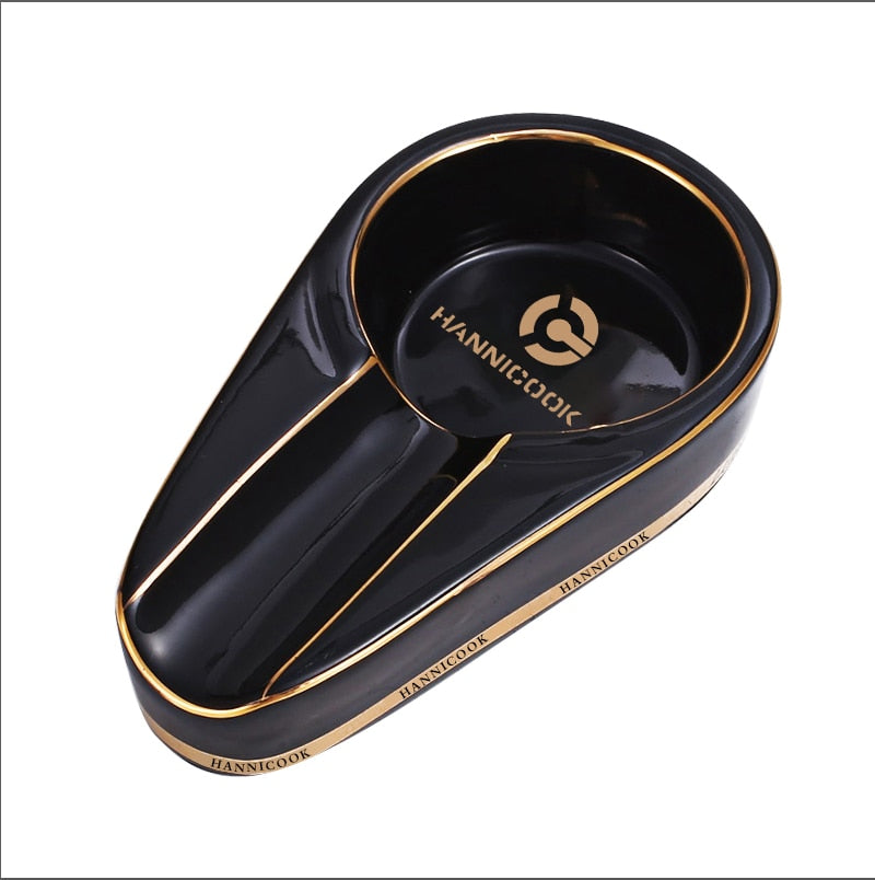 Cigar Gadgets Home Cigar Ashtray Portable Ceramic Cigars Ash Tray Tobacco Cigarette Ashtrays Holder - woodenworld