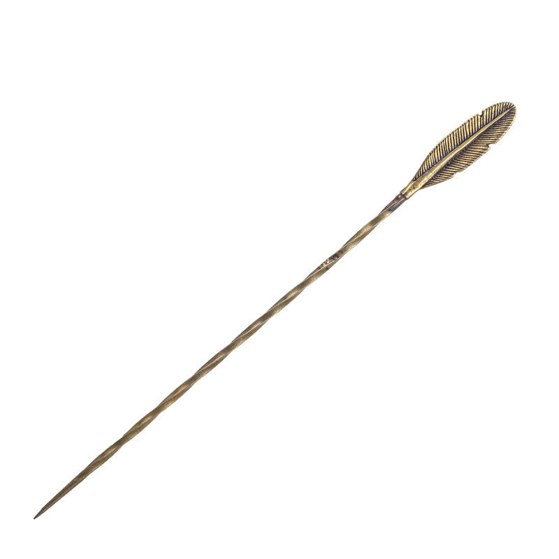 Retro Brass Cigar Pass Needle Cigar Smoker Portable Dredge Drilled Creative Perfect Cigar Draw Needle Cigar Tool - woodenworld