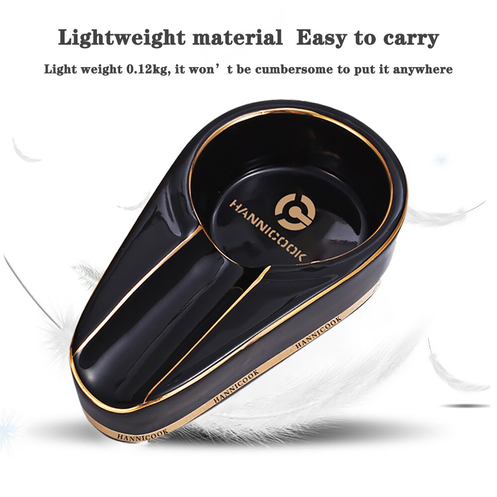 Cigar Gadgets Home Cigar Ashtray Portable Ceramic Cigars Ash Tray Tobacco Cigarette Ashtrays Holder - woodenworld