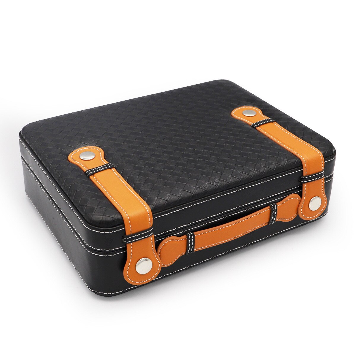 Travel Cigar Humidor Box Suitcase W/Hygrometer Humidifier for 50pcs Cedar Wood Cabinet For Cohiba Portable Smoking Accessories - woodenworld