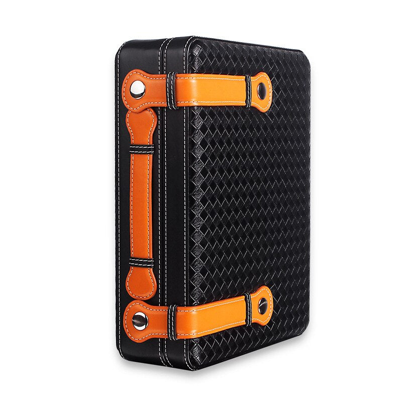 Travel Cigar Humidor Box Suitcase W/Hygrometer Humidifier for 50pcs Cedar Wood Cabinet For Cohiba Portable Smoking Accessories - woodenworld