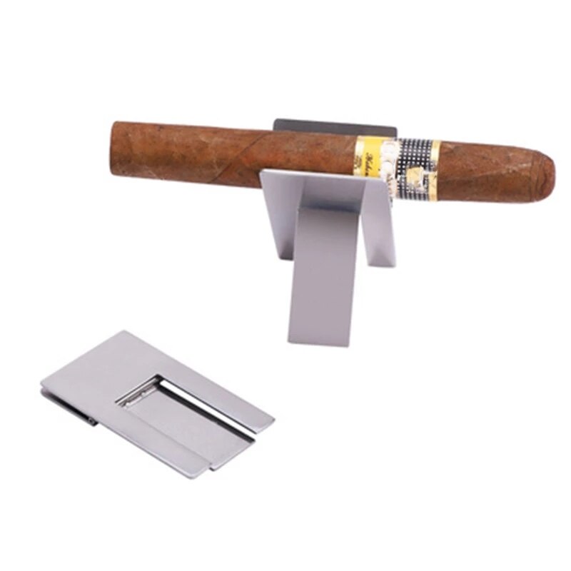 Stainless Steel Cigar Holder Foldable