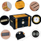 Cigar humidor in precious black wood and 18k gold