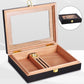 Cedar Wood Cigar Case For 15pcs Cigar Travel Humidor Box Portable Cigar Case W/ Humidifier Hygrometer Cigar Humidor - woodenworld