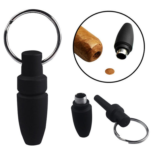 Cigar Punch Cutter Rubber Clip