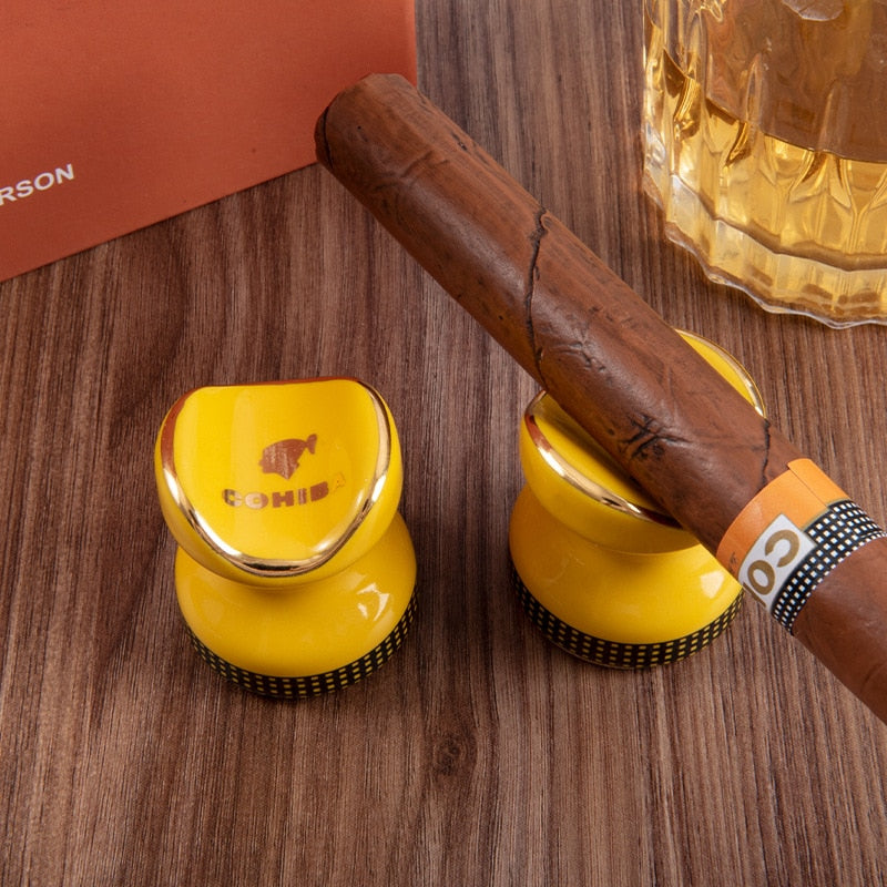 COHIBA Ceramic Cigar Holder Portable Cigar Holder Cigar Accessories - woodenworld